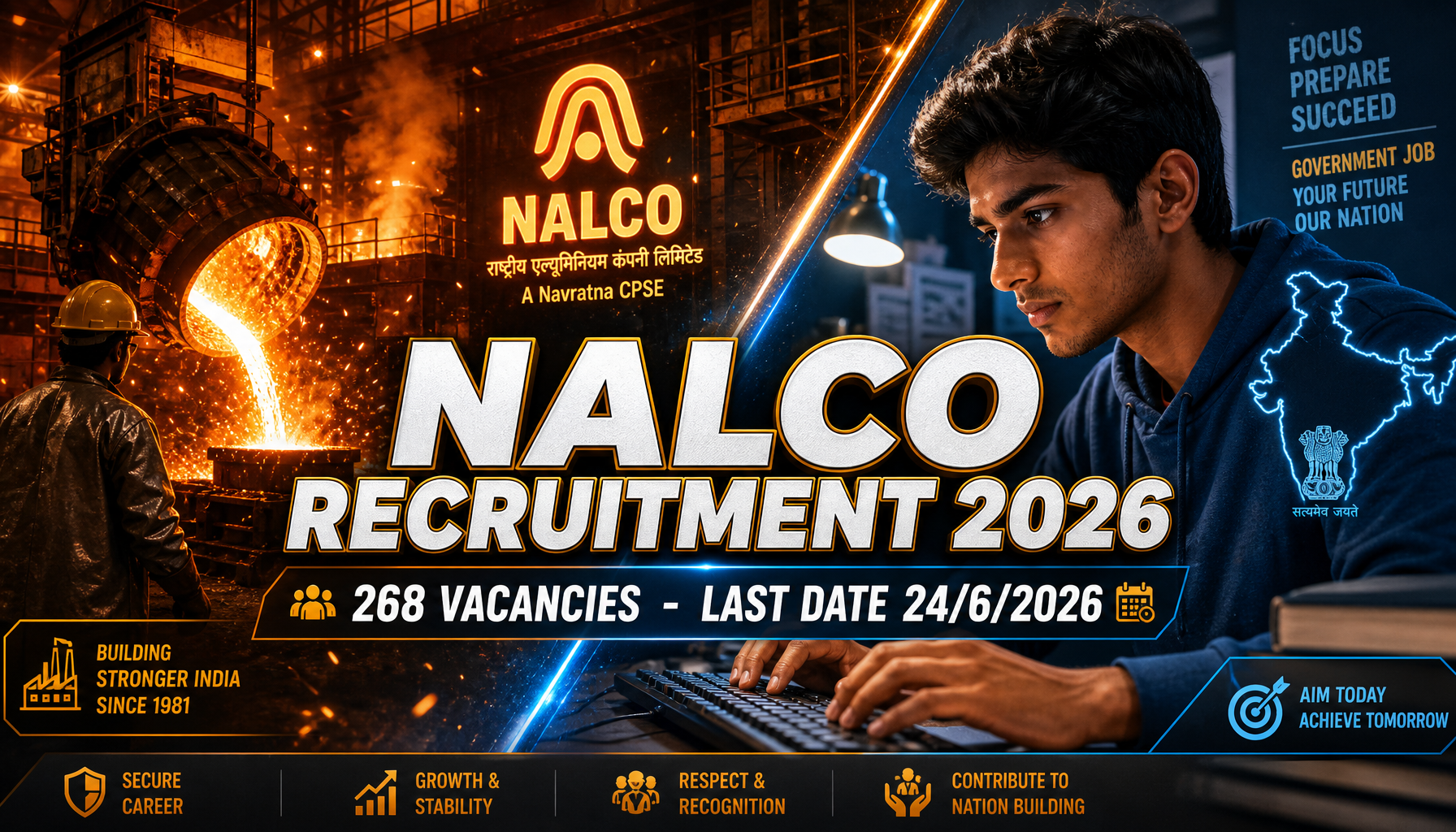 NALCO Recruitment 2026: Who Can Apply for the 268 Non-Executive Posts?