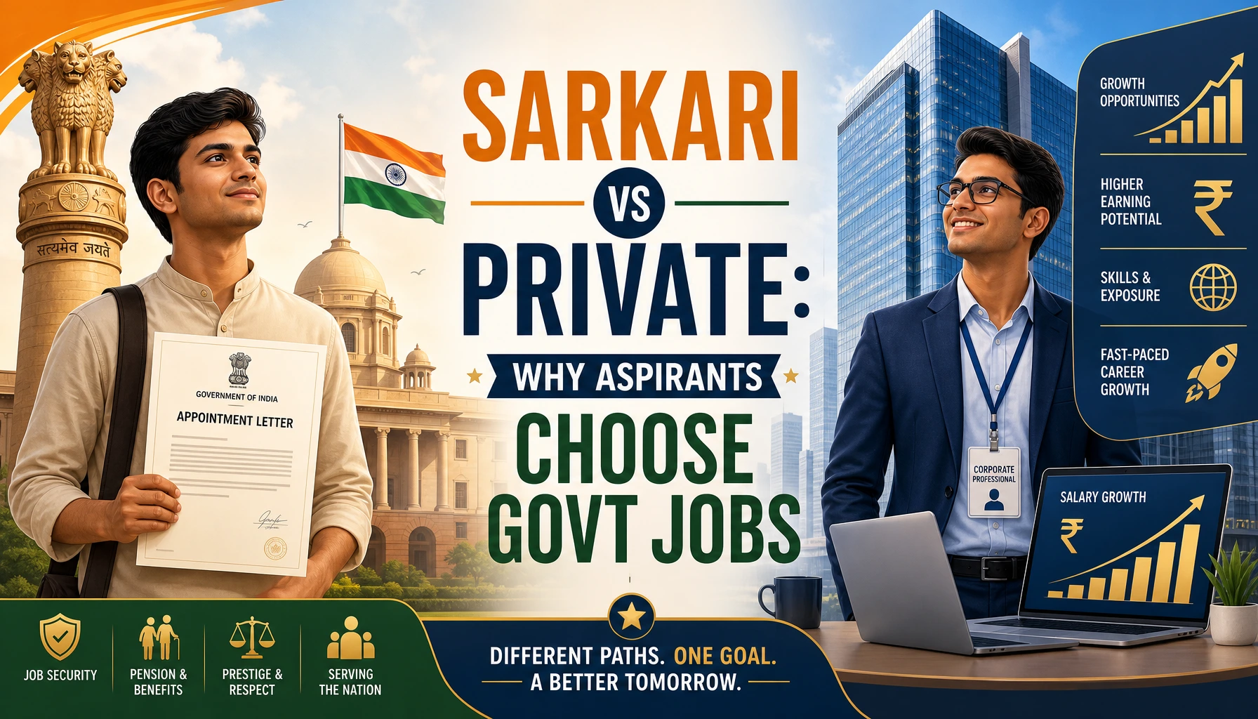 Sarkari Result vs Private Job Offers: Why Lakhs of Aspirants Still Choose Government Jobs