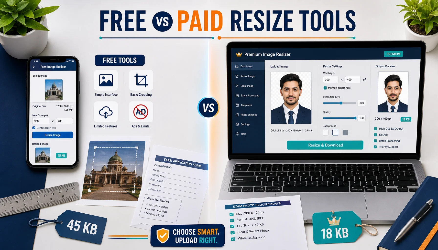 Free vs Paid Image Resize Tools: Which Is Best for Exam Form Uploads?