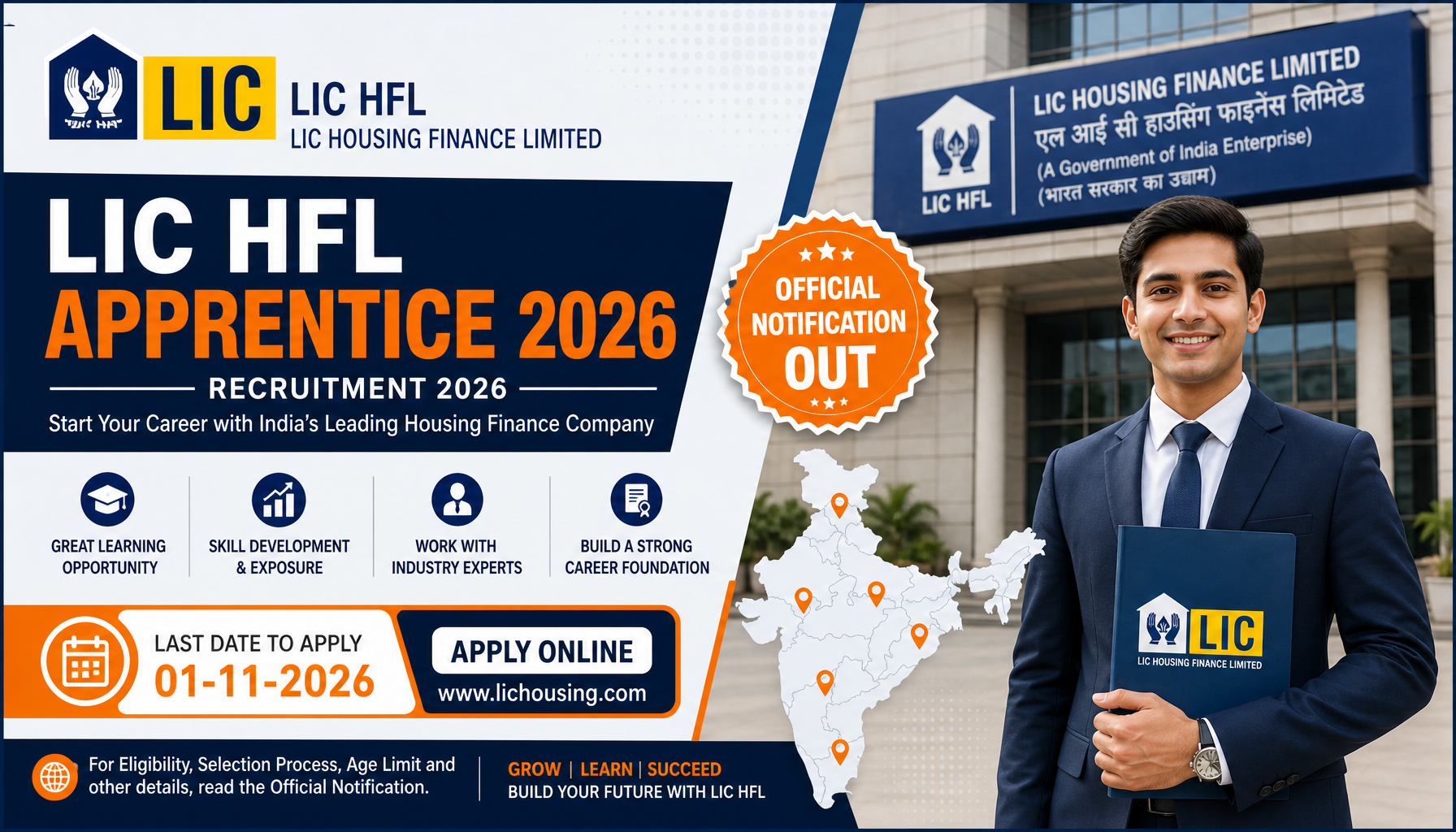 LIC HFL Apprentice Recruitment 2026 Online Form, Last Date 01-11-2026